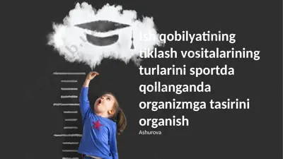 sportda ish qobiliyatini tiklash — PPTX