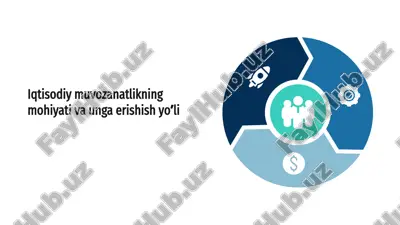 iqtisodiy muvozanatlikning mohiyati va unga erishish yoʼli — PPTX