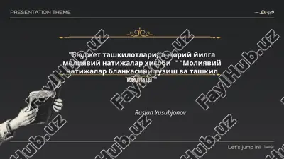 joriy yil moliyaviy natijalar — PPTX