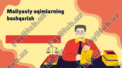 moliyaviy oqimlar: asosiy tushunchalar — PPTX