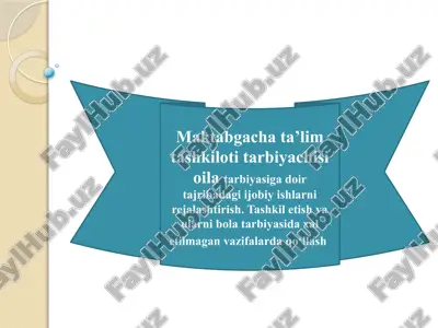 maktabgacha ta’lim tashkiloti — PPTX
