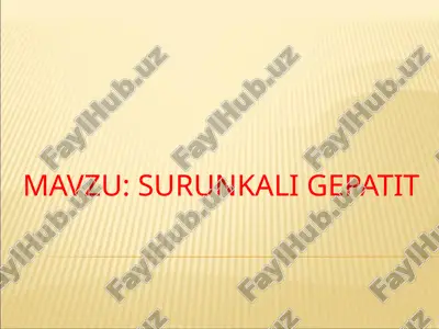 surunkali gepatit — PPTX