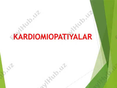 kardiomiopatiyalar — PPTX