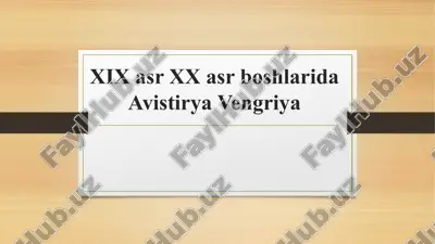 avstriya-vengriya imperiyasi — PPTX