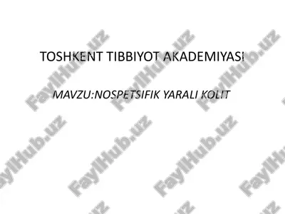 nospetsifik yarali kolit — PPTX