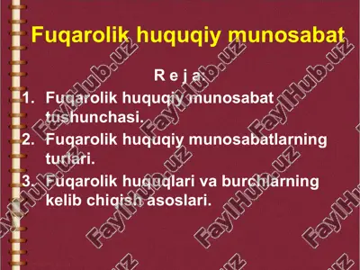 fuqarolik huquqi munosabat — PPTX