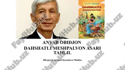 dahshatli meshpalvon asari tahlil — PPTX