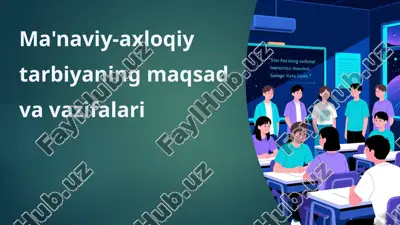 ma'naviy-axloqiy tarbiyaning maqsadvavifalari — PPTX