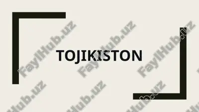 tojikiston — PPTX