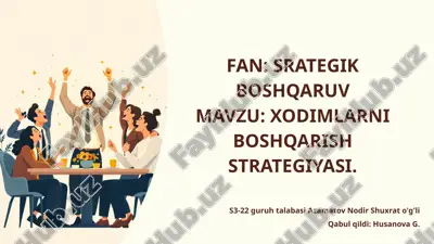 xodimlarni boshqarish strategiyasi — PPTX