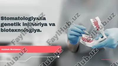 genetik injineriya va biotexnologiya — PPTX