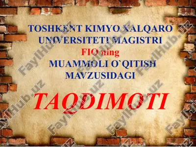 muammoli o'qitish texnologiyasi — PPTX