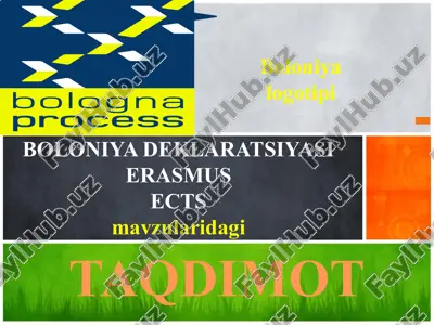 boloniya deklaratsiyasi — PPTX