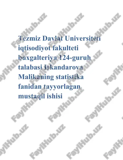 iqtisodiy indekslar — DOCX
