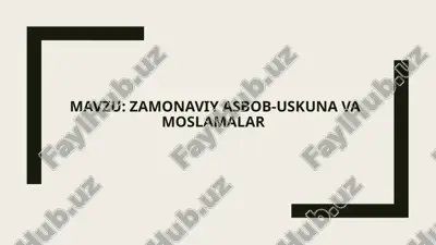 zamonaviy asbob-uskuna va moslamalar — PPTX