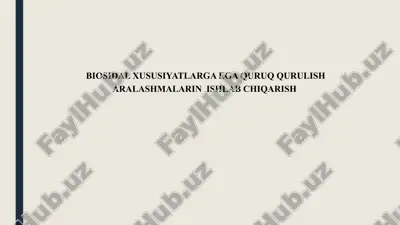 quruq qurulish aralashmalari — PPTX