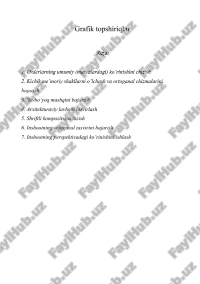 grafik topshiriqlar — DOCX