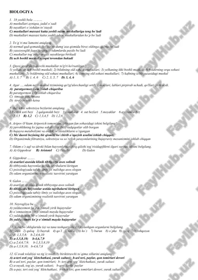 biologiya dtm 1000 talik javobi — DOCX