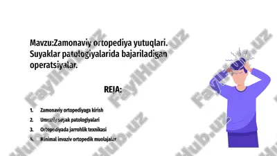 zamonaviy ortopediya — PPTX