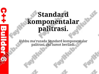 standard komponentalar palitrasi — PPTX