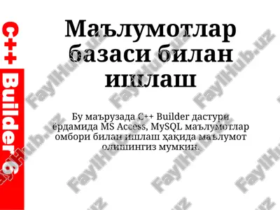 ma'lumotlarbazasibilanishlash — PPTX