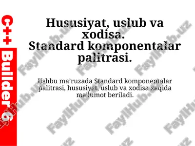 standardkomponentalarpalitrasi — PPTX