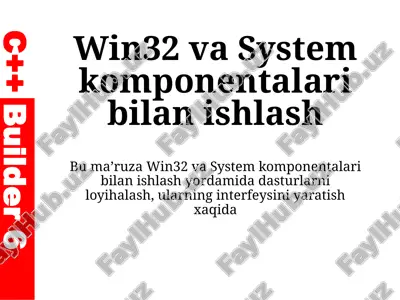 win32vasystemkomponentalaribilanishlash — PPTX