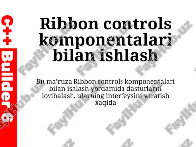 ribbon controlskomponentalaribilanishlash — PPTX