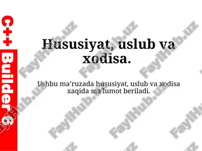 ob’yektli dasturlash — PPTX