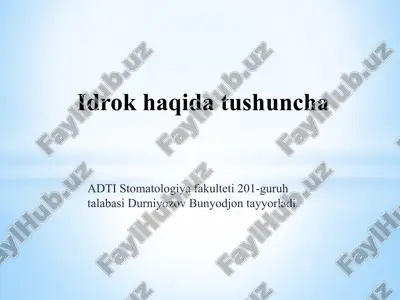 idrok haqida tushuncha — PPTX