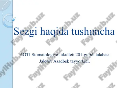 sezgi haqida tushuncha — PPTX