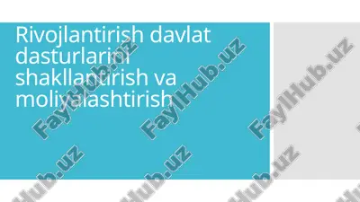 rivojlantirish dasturlari — PPTX