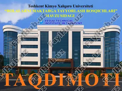 bolalarni maktabga tayyorlash bosqichlari taqdimoti — PPTX