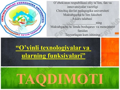 o’yinlitexnologiyalarvaularningfunksiyalari — PPTX