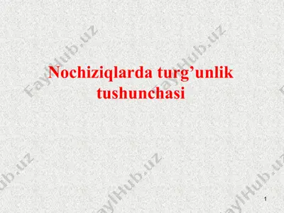 nochiziqlarda turg’unlik tushunchasi — PPTX