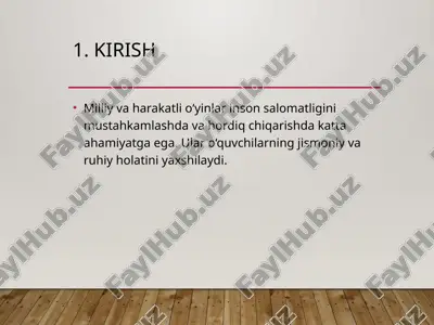 harakatli o‘yinlar — PPTX