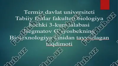 begmatov g'iyosbekning — PPTX
