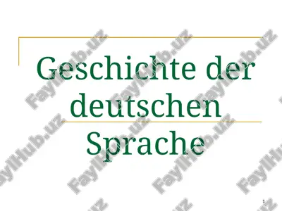 geschichte der deutschen sprache — PPTX