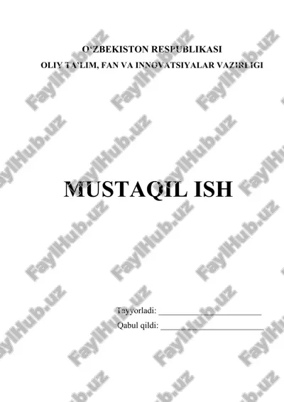 men va mening uyim va mening mahallam — DOCX