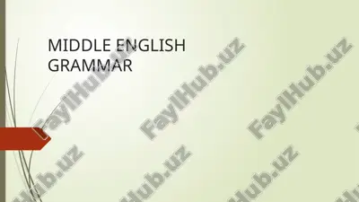 middle english grammar — PPTX