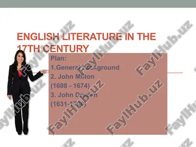 english literature in the 17th century — PPTX
