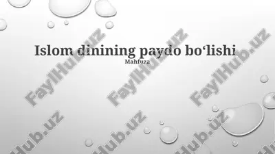 islom dinining paydo boʻlishi — PPTX