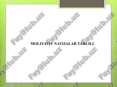 moliyaviy natijalar tahlili — PPTX