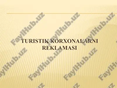 turistik korxonalarni reklamasi — PPTX
