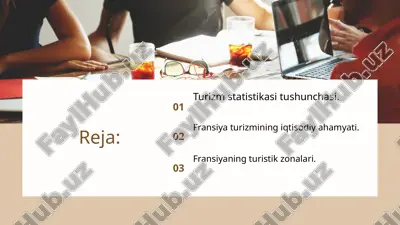 fransiya turizm statistikasi — PPTX