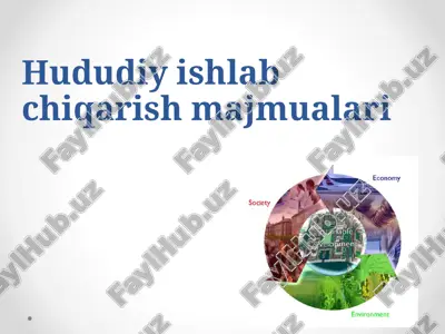 hududiy ishlab chiqarish majmualari — PPTX