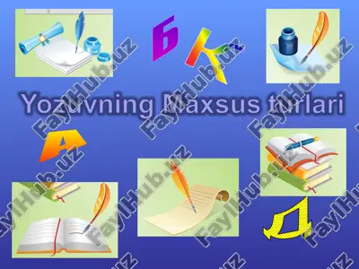 yozuvning maxsus turlari — PPTX