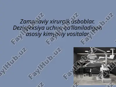 zamonaviy jarrohlik asboblar — PPTX