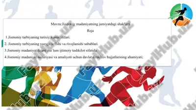 jismoniy madaniyatning jamiyatdagi shakllari — PPTX