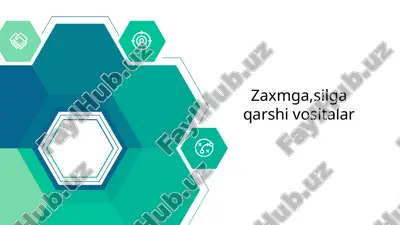 zaxmga,silga qarshi vositalar — PPTX